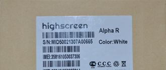 Highscreen Alpha R - Technické špecifikácie Ovládanie a komunikácia